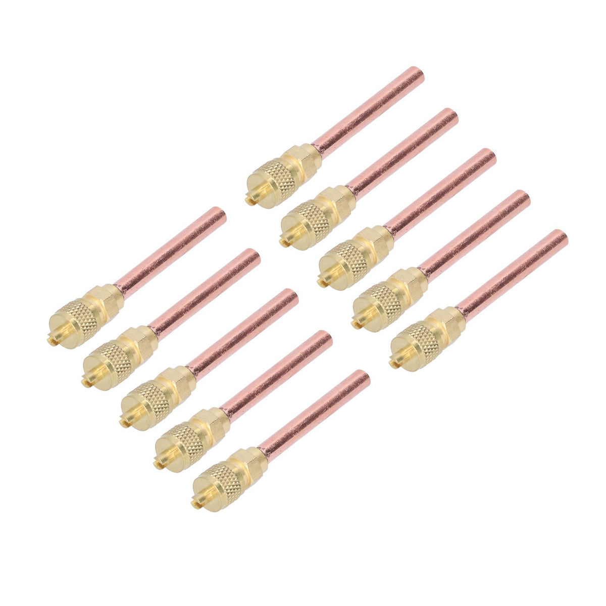 10Pcs 1/4SAE HVAC Filling Access Valves Air Conditioner Brass Check Valve for R22 R12 R134