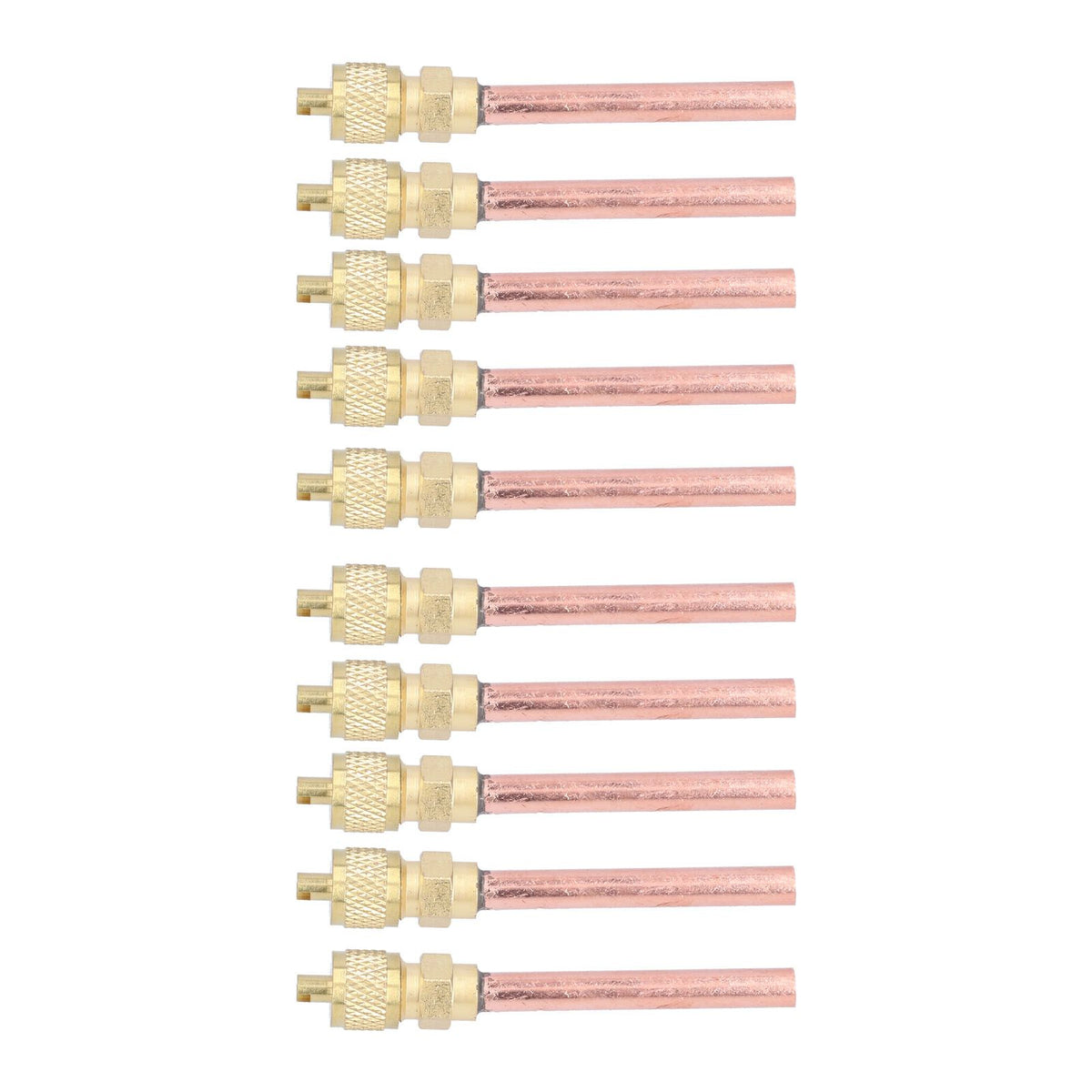 10Pcs 1/4SAE HVAC Filling Access Valves Air Conditioner Brass Check Valve for R22 R12 R134