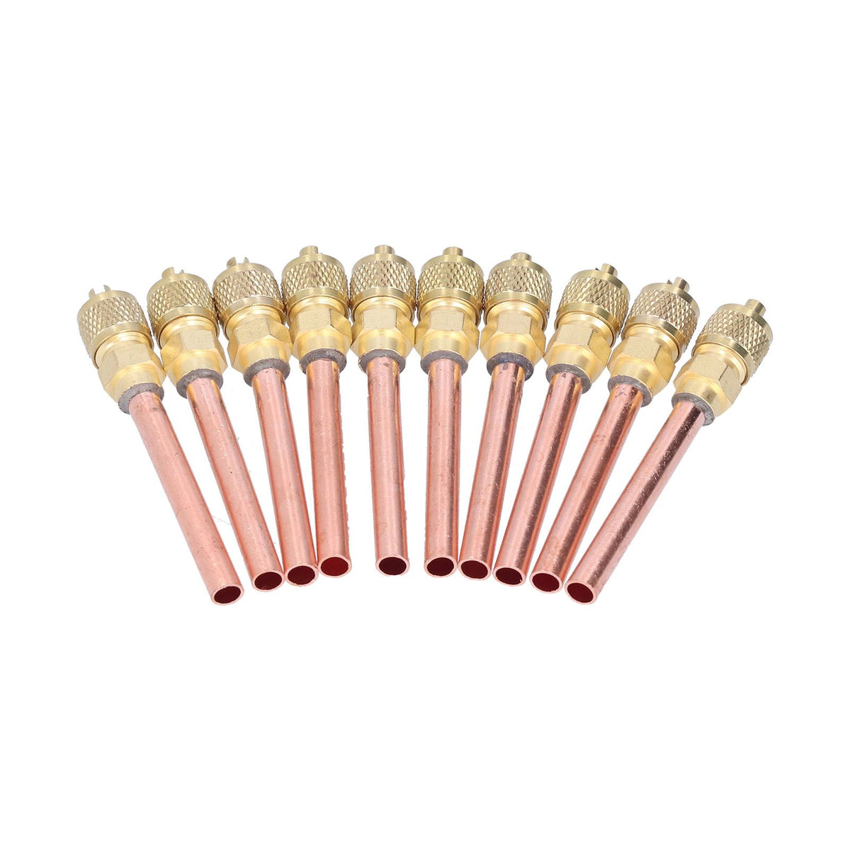 10Pcs 1/4SAE HVAC Filling Access Valves Air Conditioner Brass Check Valve for R22 R12 R134