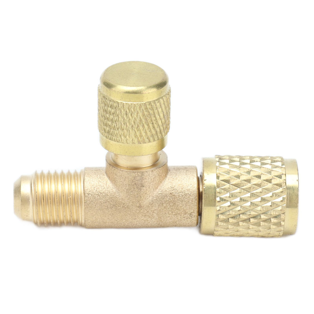 1/4SAE Exhaust Valve Air Conditioning Refrigeration Charging Adapter Valve for R22 R12 R134