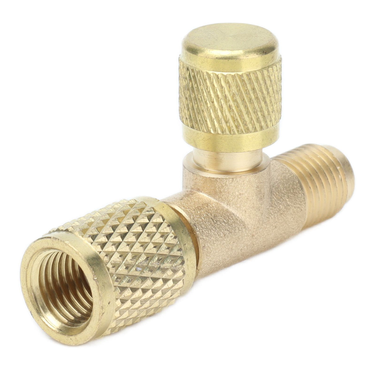 1/4SAE Exhaust Valve Air Conditioning Refrigeration Charging Adapter Valve for R22 R12 R134