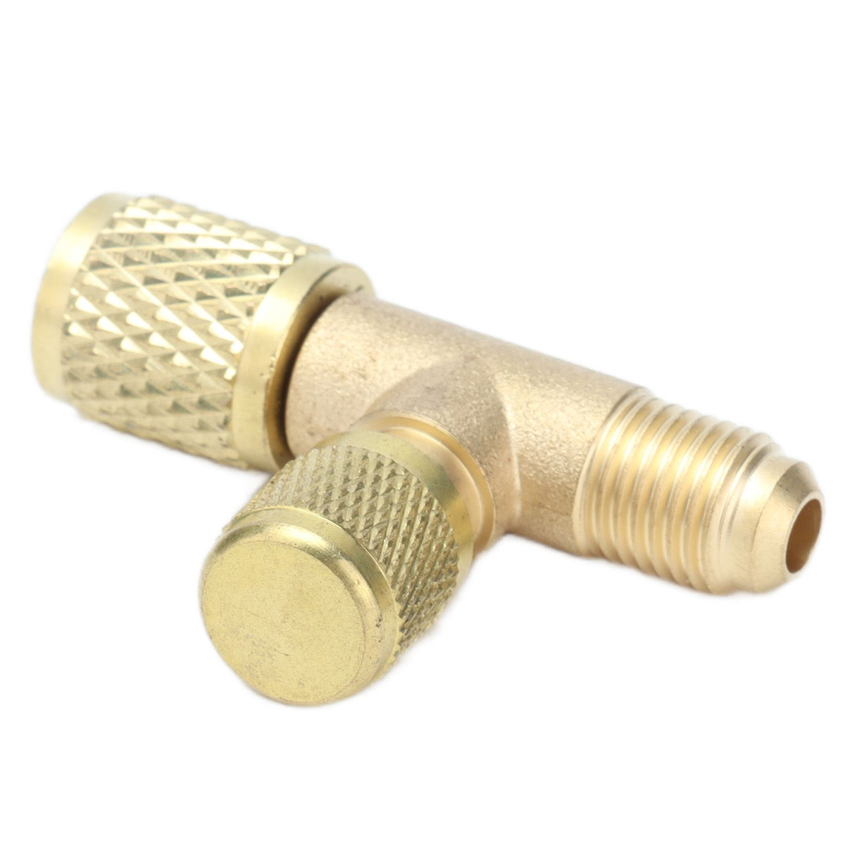 1/4SAE Exhaust Valve Air Conditioning Refrigeration Charging Adapter Valve for R22 R12 R134
