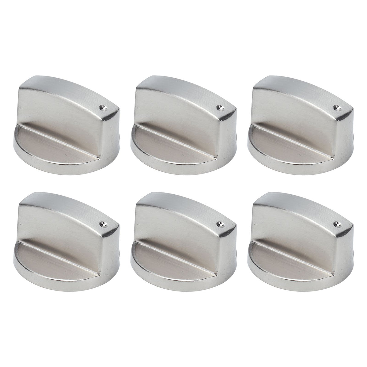 6Pcs 8mm Rotate Knob Zinc Alloy Control Knob Replacement for Kitchen Range Gas Stove Microwave Oven45°