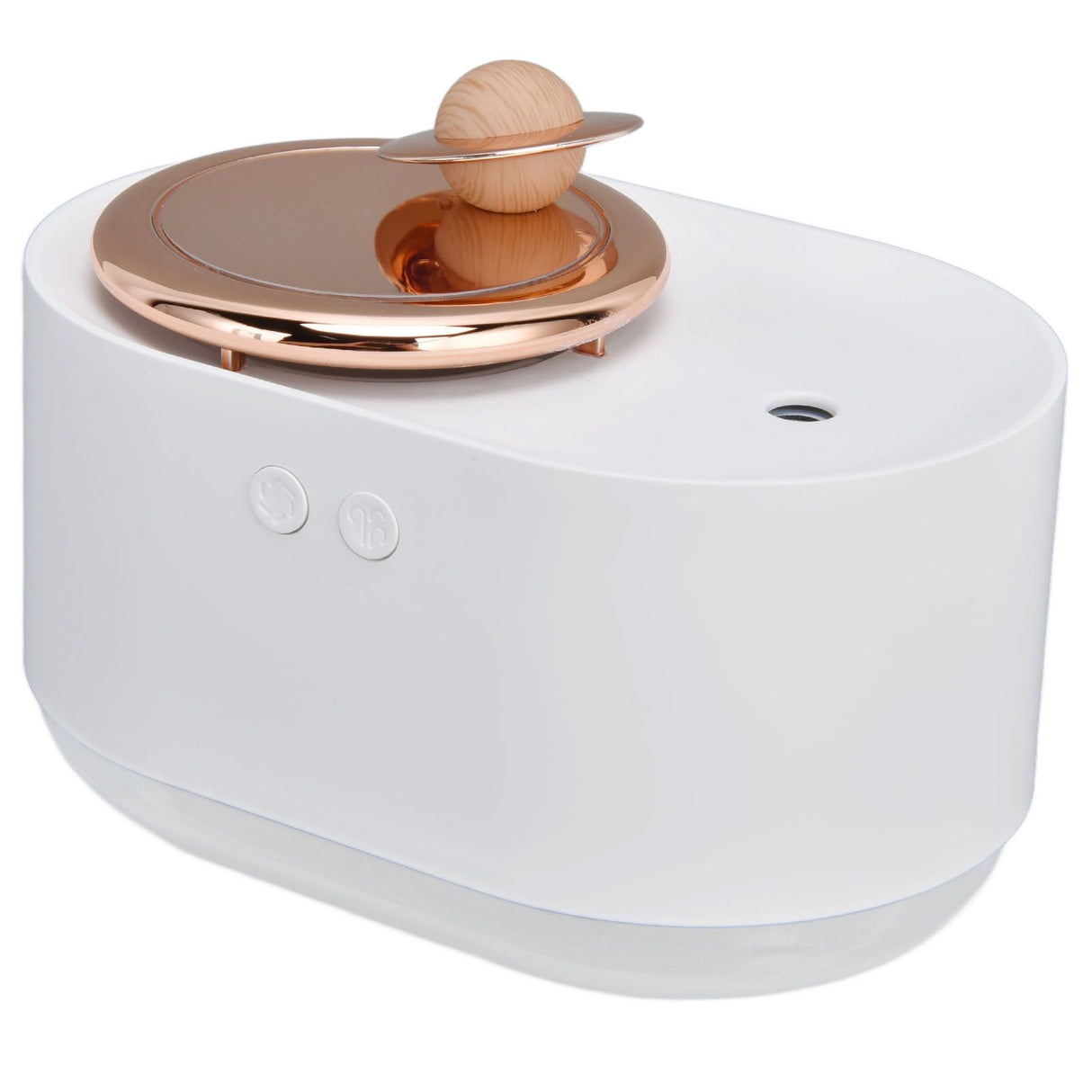 2 in 1 Rotating Planet Humidifier USB Charging Cordless Mute Spray Humidification for Home 1200MAHWhite