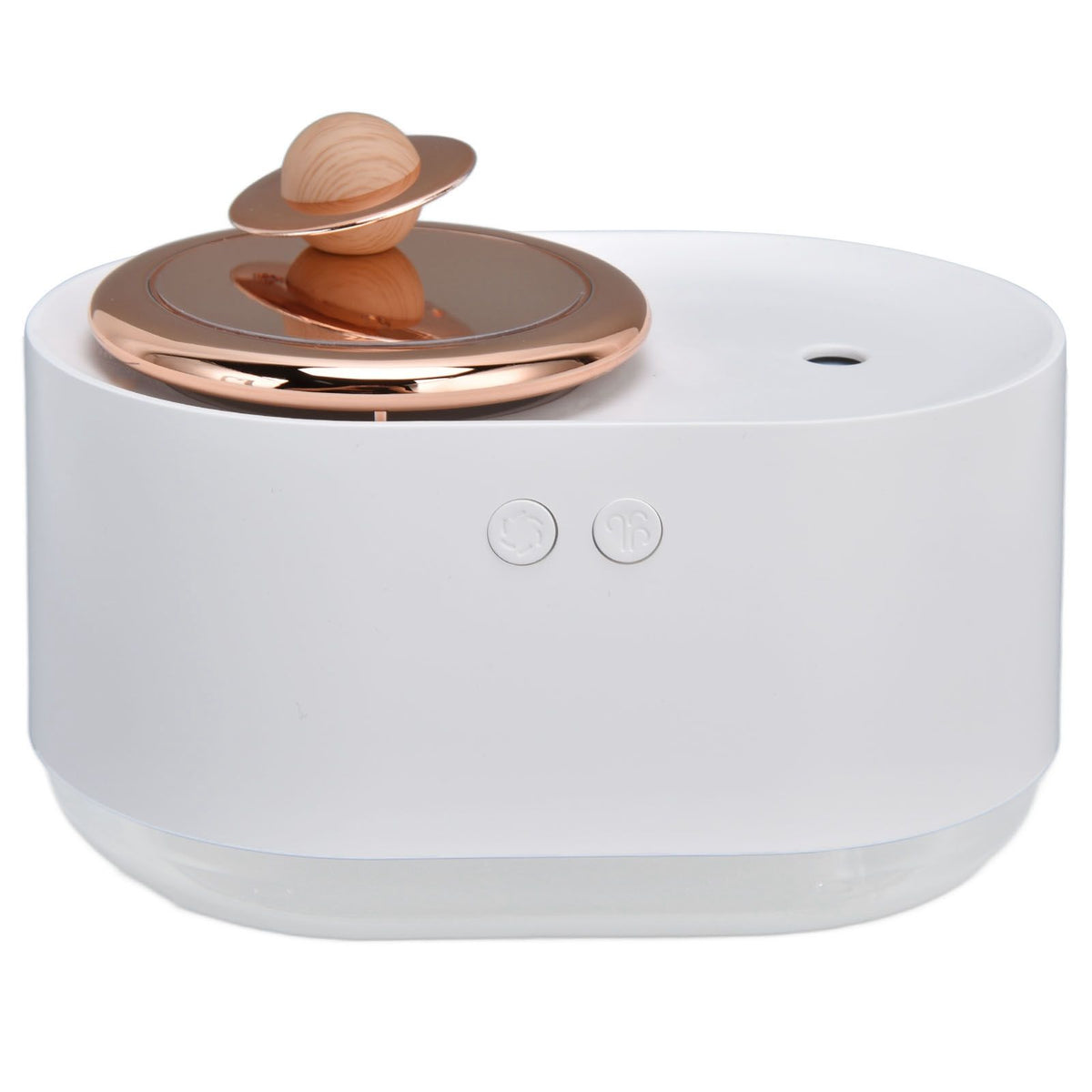 2 in 1 Rotating Planet Humidifier USB Charging Cordless Mute Spray Humidification for Home 1200MAHWhite