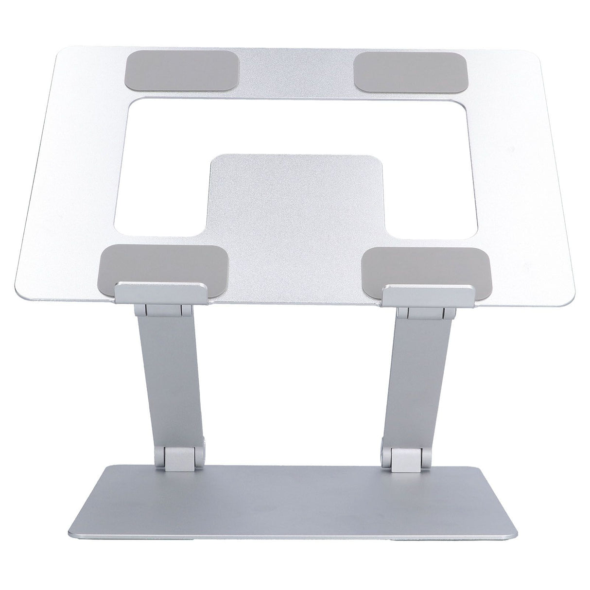 Laptop Stand Collapsible Aluminium Alloy Computer Riser Stand Silver Notebook Support Cooling Holder for Laptop Within 18in