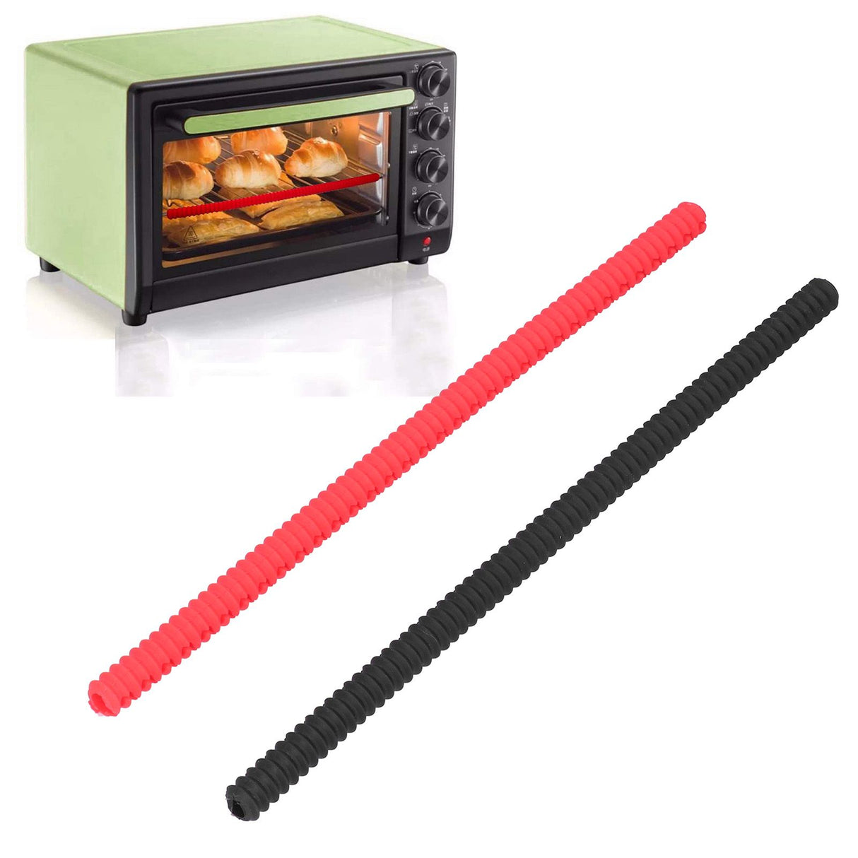 4Pcs Heat Insulation Oven Rack Cover Silicone Anti Scalding Oven Rack Protector for Home Kitchen