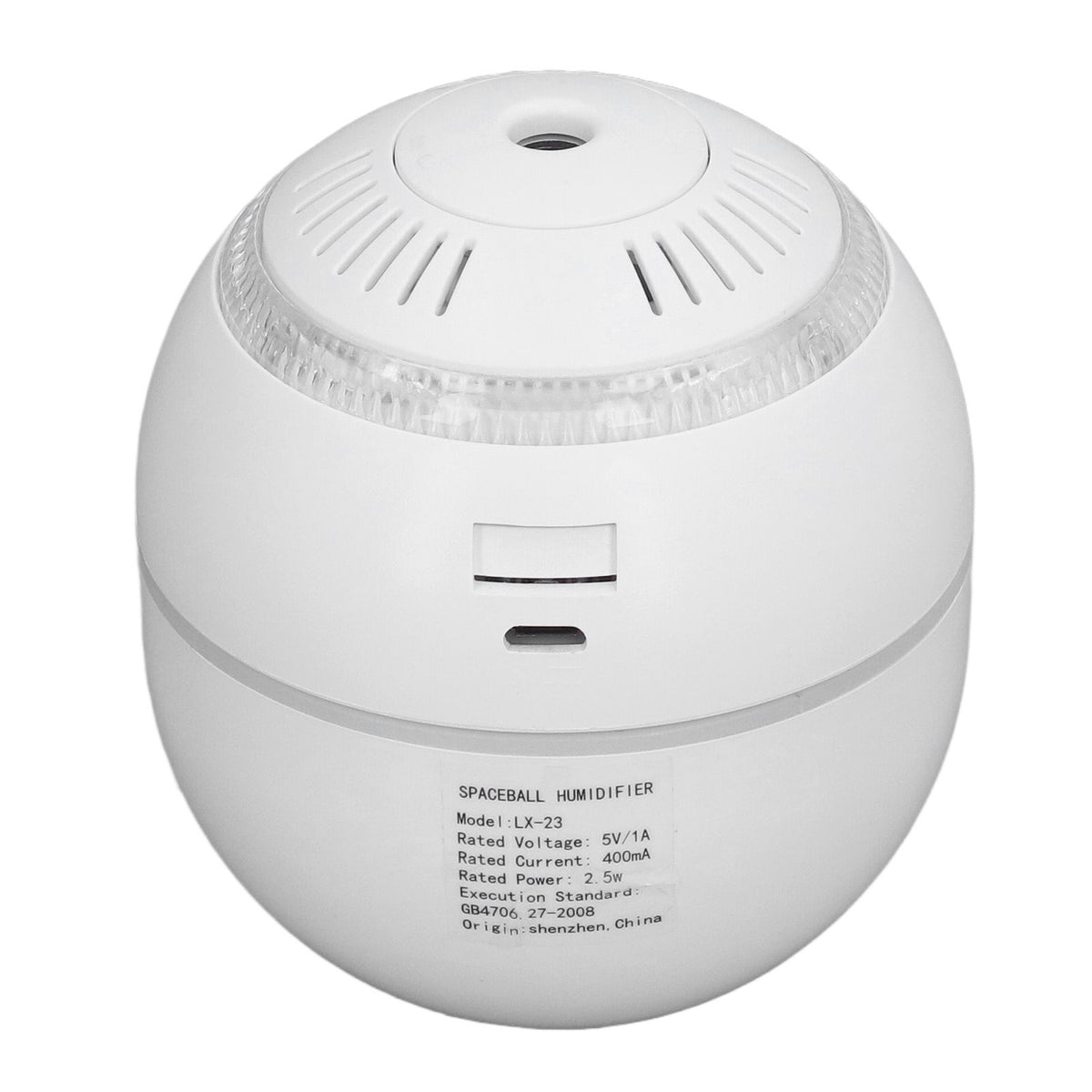 Household Ball Shaped Humidifier Colorful RGB Light Humidifier Mini Water Replenishing Air HumidifierWhite