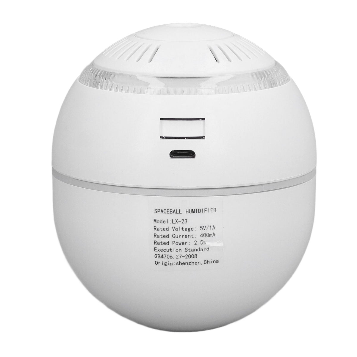 Household Ball Shaped Humidifier Colorful RGB Light Humidifier Mini Water Replenishing Air HumidifierWhite