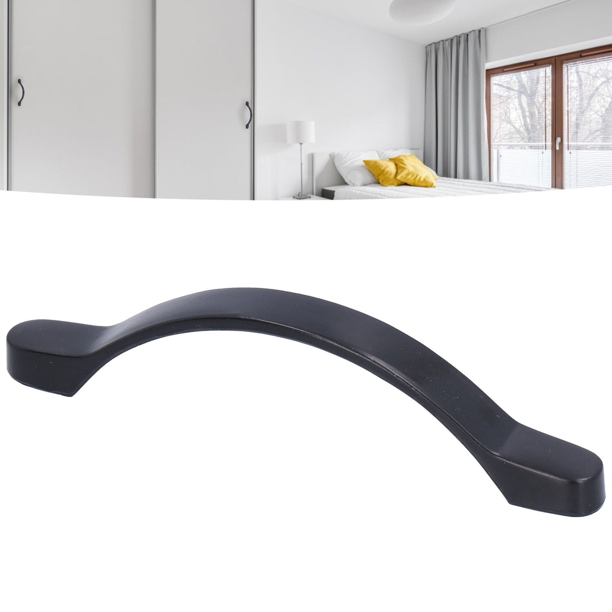 Black Zinc Alloy Handle American Cabinet Hardware Handle Drawer Handle Wardrobe Door Handle Bathroom Handle