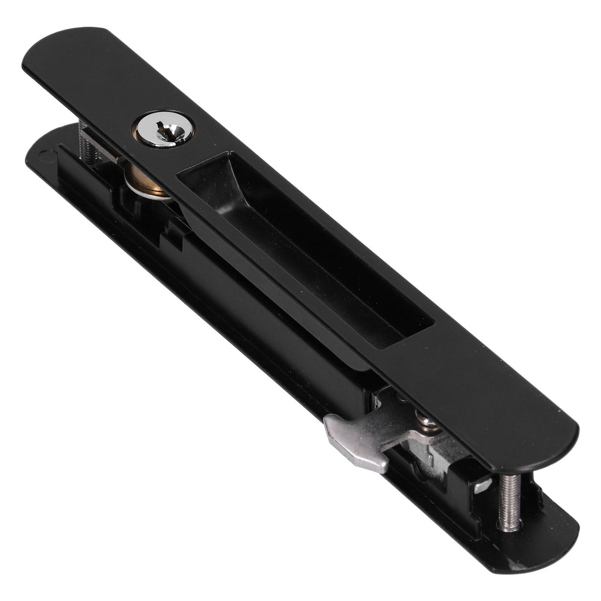Sliding Door Lock Black Copper Zinc Alloy Lock Furniture Hardware for Balcony Door
