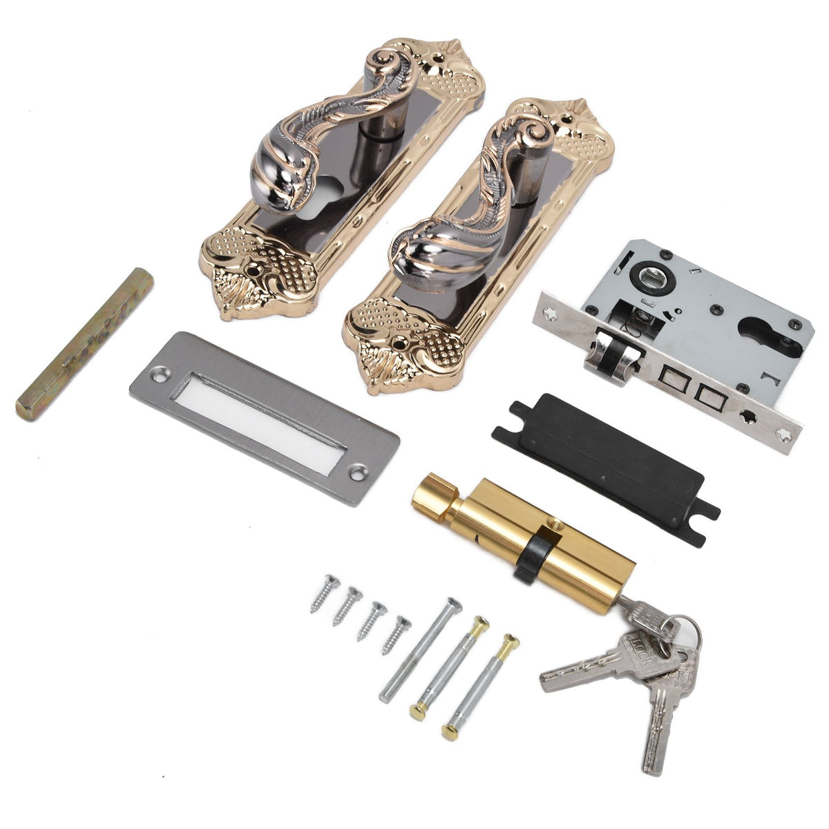 Door Handle Lock Silent Lock Bearing Safety Lever Handle Reversible Bedroom Door Lock