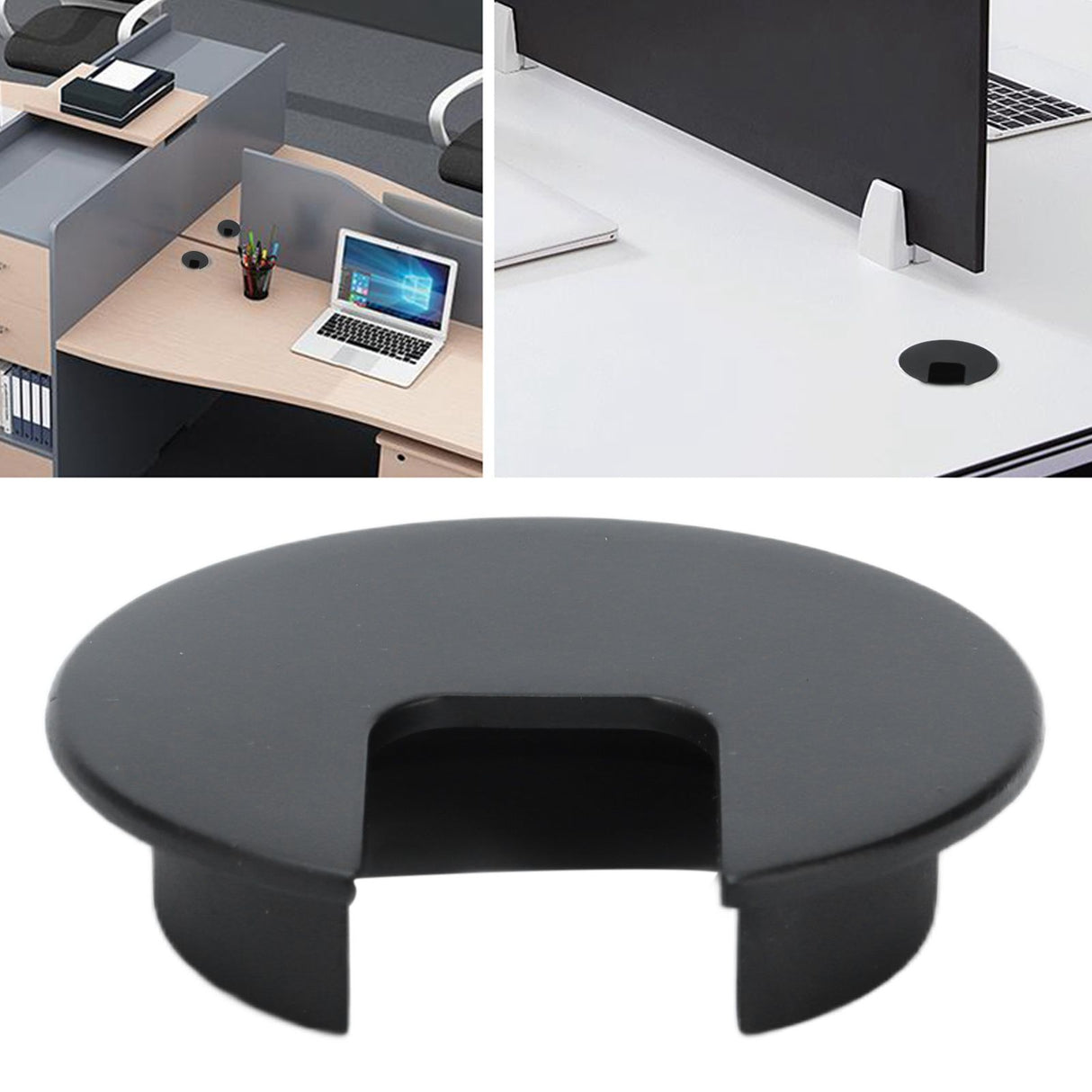 Desk Grommet 50mm Office Computer Grommet Cable Hole Cover Zinc Alloy Desk Wire Organizer