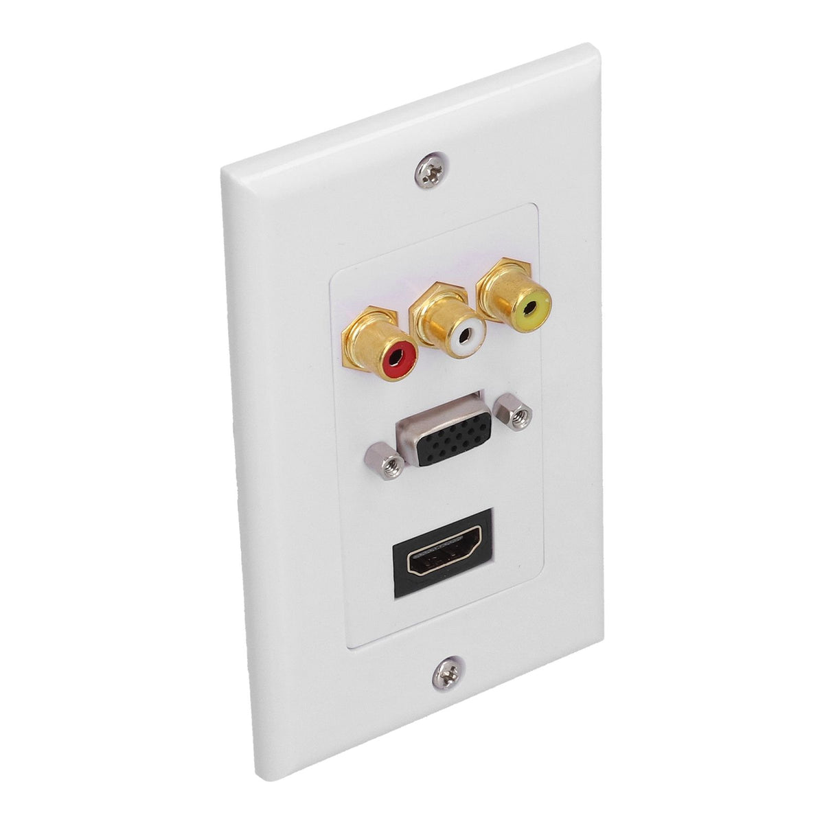 Audio Video Wall Socket ABS Wear Resistant Durable No Welding Required Integrated Multimedia Wall Panel