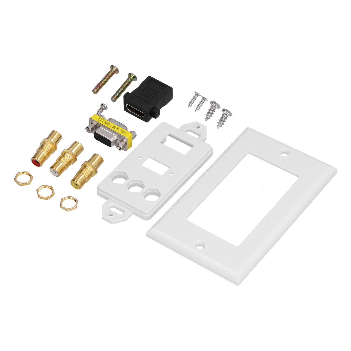 Audio Video Wall Socket ABS Wear Resistant Durable No Welding Required Integrated Multimedia Wall Panel