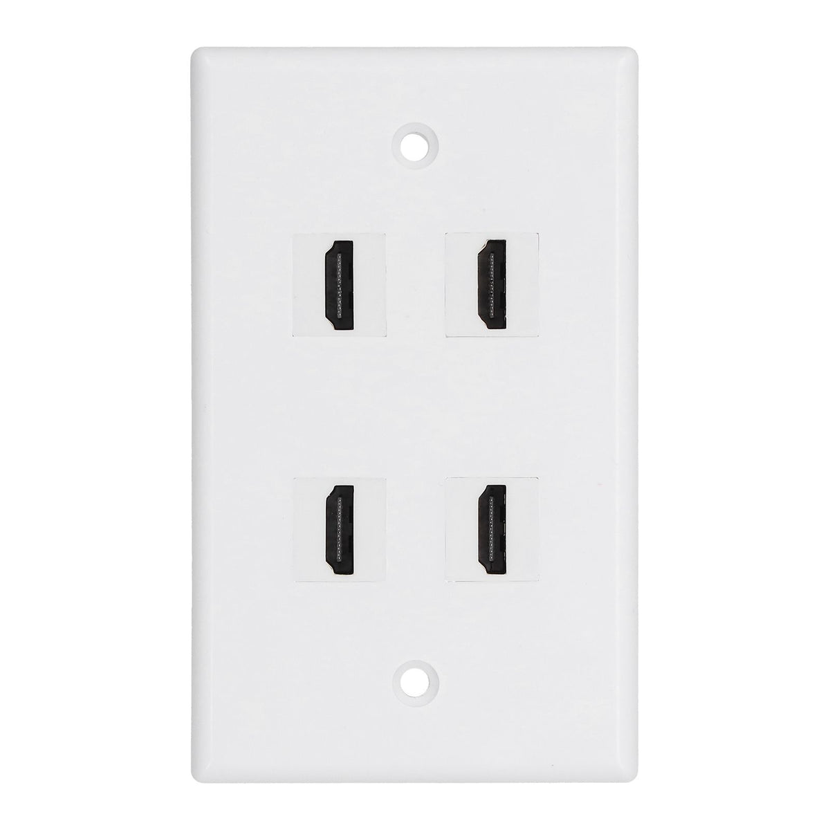 4 HD Multimedia Interface Wall Plate US Standard ABS Outlet Panel for AV Receiver Home Theater System