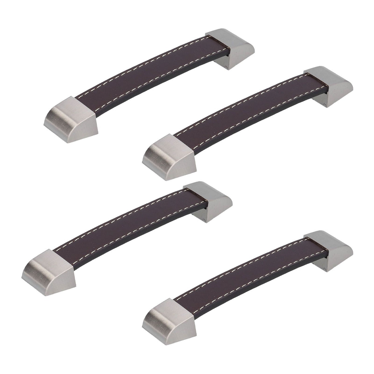 4 Set Furniture Handle Brown Rectangular Drawer Pull for Cabinet Side Doors Luggage