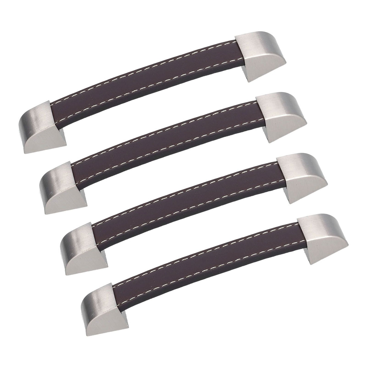 4 Set Furniture Handle Brown Rectangular Drawer Pull for Cabinet Side Doors Luggage