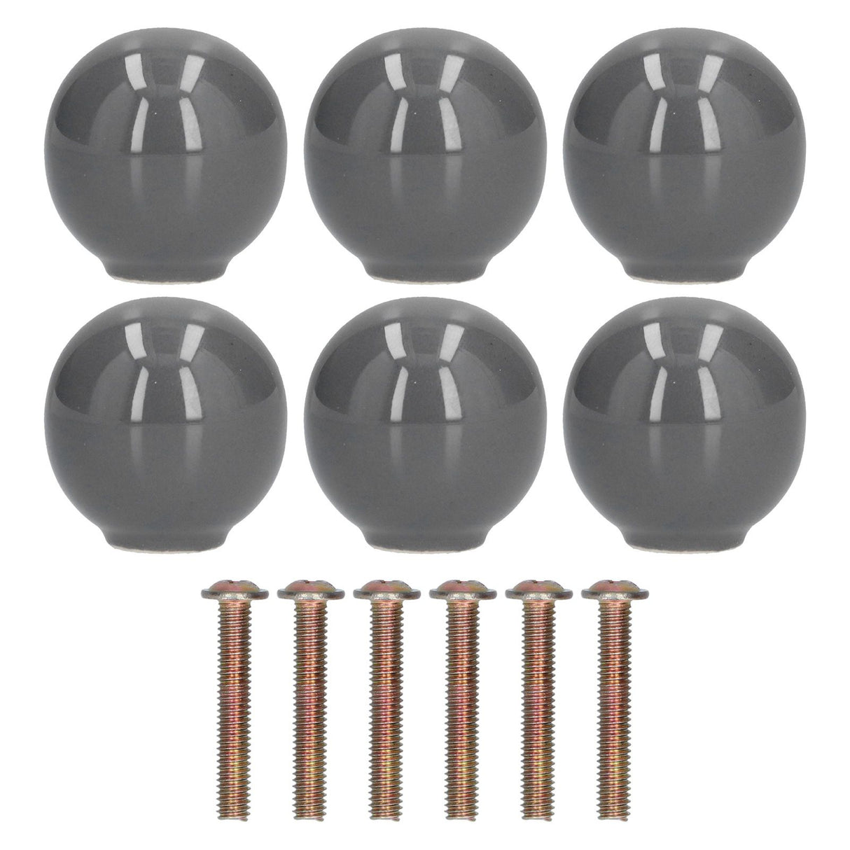 Cabinet Knobs No Fading Beautiful Exquisite DIY Zinc Alloy Modern Simple Drawer KnobsGrey
