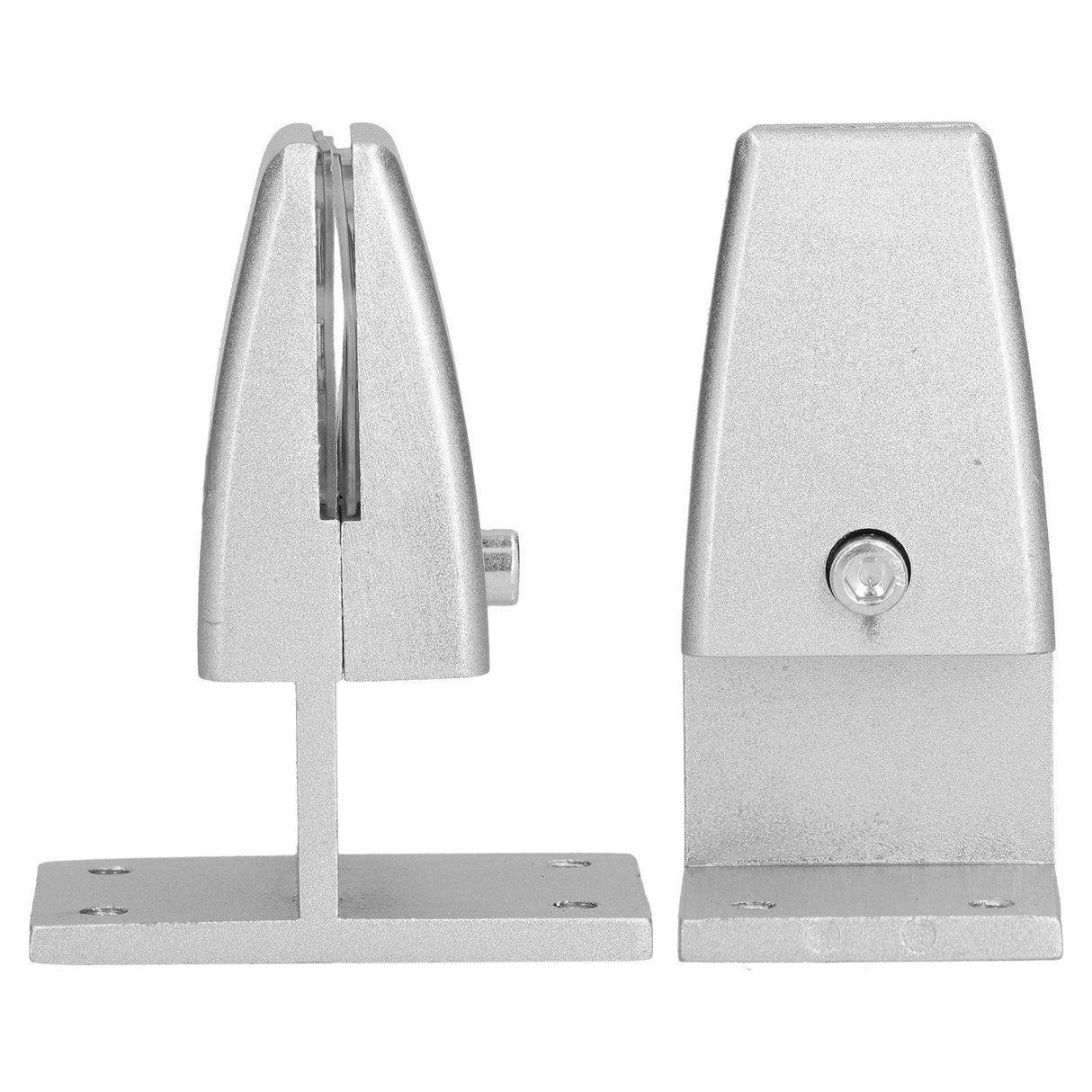 4pcs Desk Screen Baffle Clamp T Type Aluminum Alloy Silver Desktop Partition Bracket Holder for Office Classroom