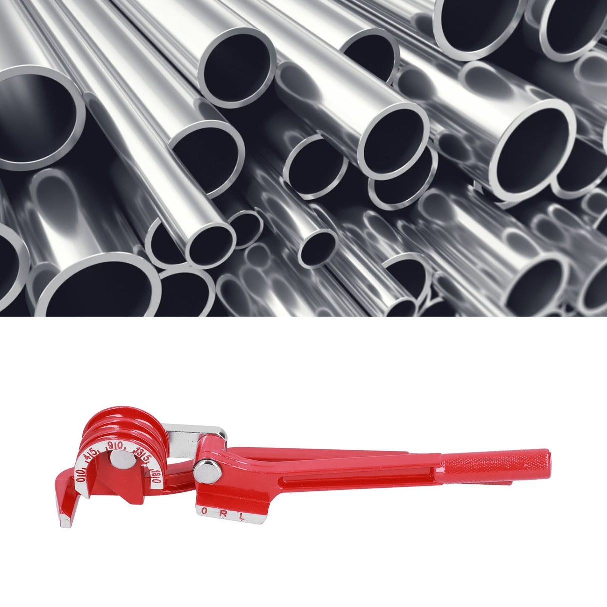 3 Slot Tubing Bender Aluminum Alloy 0‑180° Metric Manual Pipe Bender for Copper Aluminum Metal Pipe