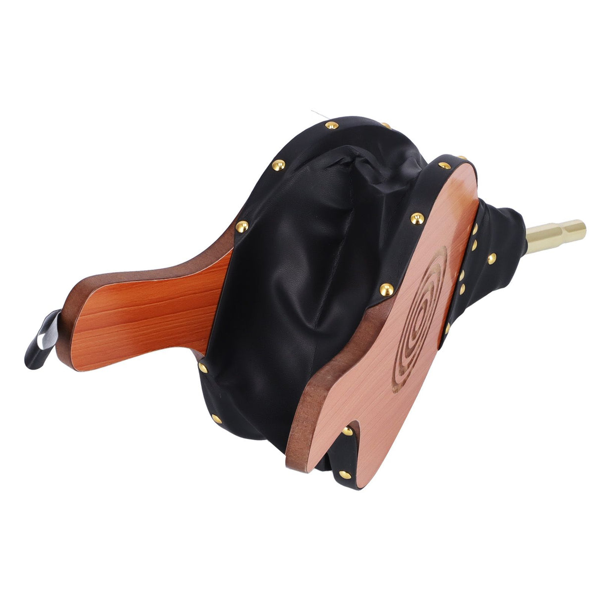 Wood Fireplace Bellows Large Wood Air Blower Cast Nozzle with Hanging Strap for Outdoor Camping BBQ