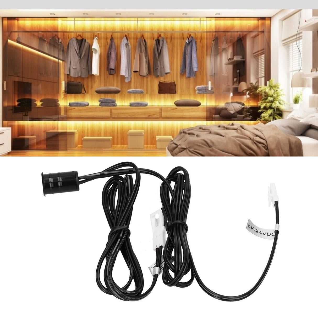 5‑24VDC Wide Voltage Touch Switch Embedded Light Switch for LED Soft Light Strips