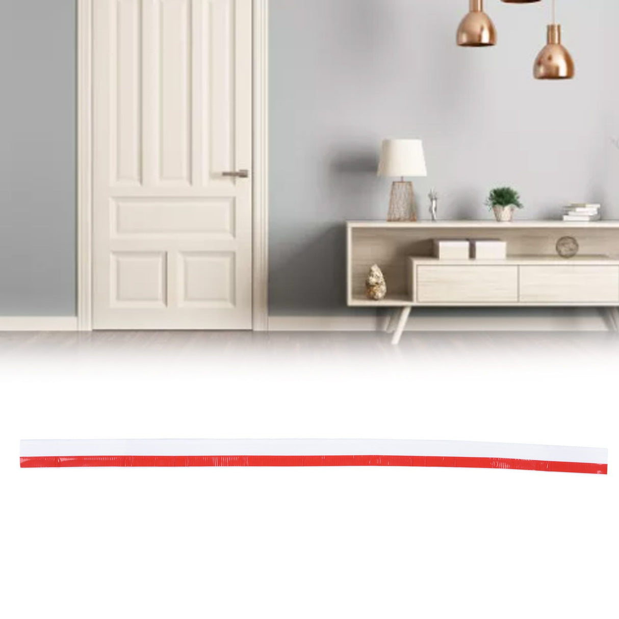 Door Sealing Strip Windproof Dustproof Noiseproof Sealing Strip for Doors Windows WardrobesWhite