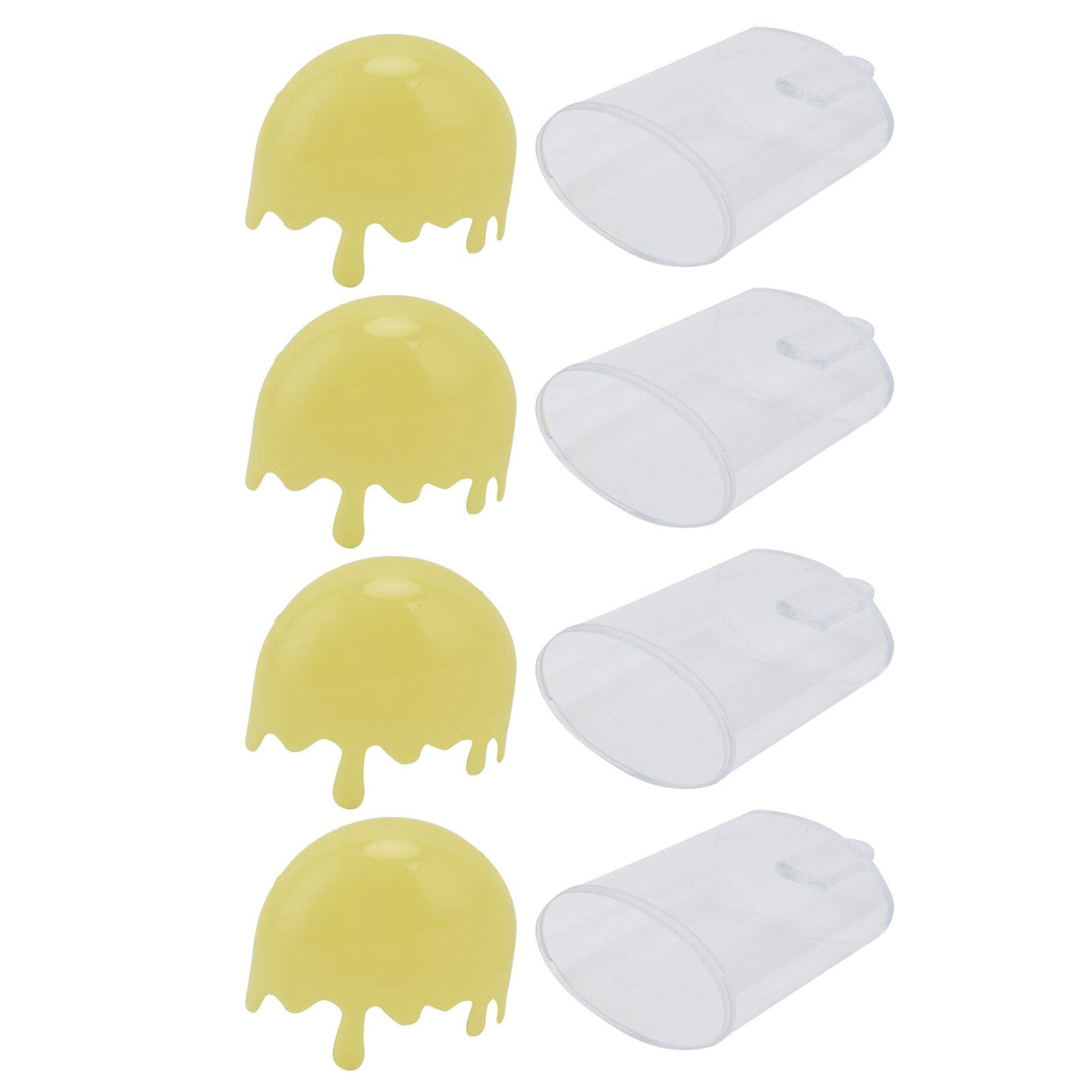 12Pcs Ice Cream Shape Candy Box Plastic Candy Case Container Wedding Party SuppliesYellow