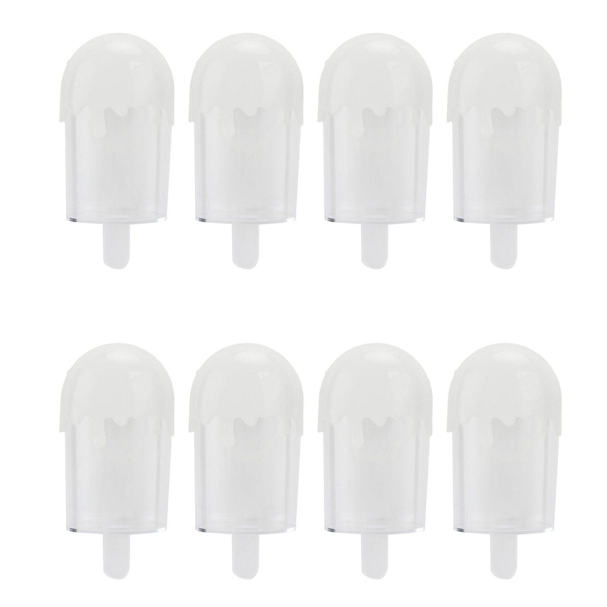 12Pcs Ice Cream Shape Candy Box Plastic Candy Case Container Wedding Party SuppliesWhite