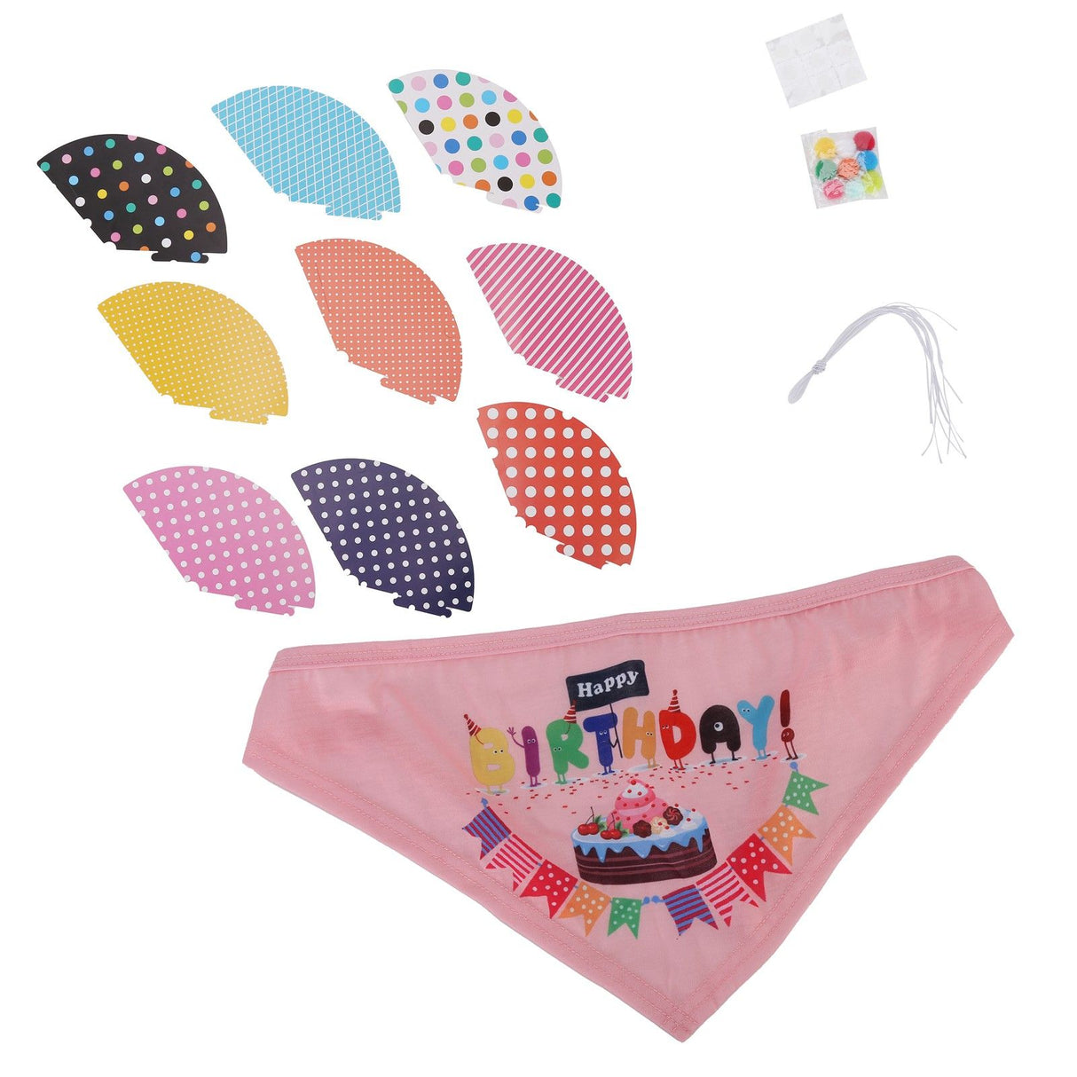 Dog Birthday Hat Creative Pet Birthday Party Hat Animal Dog One Year Old Creative Birthday Hat Supplies Pink