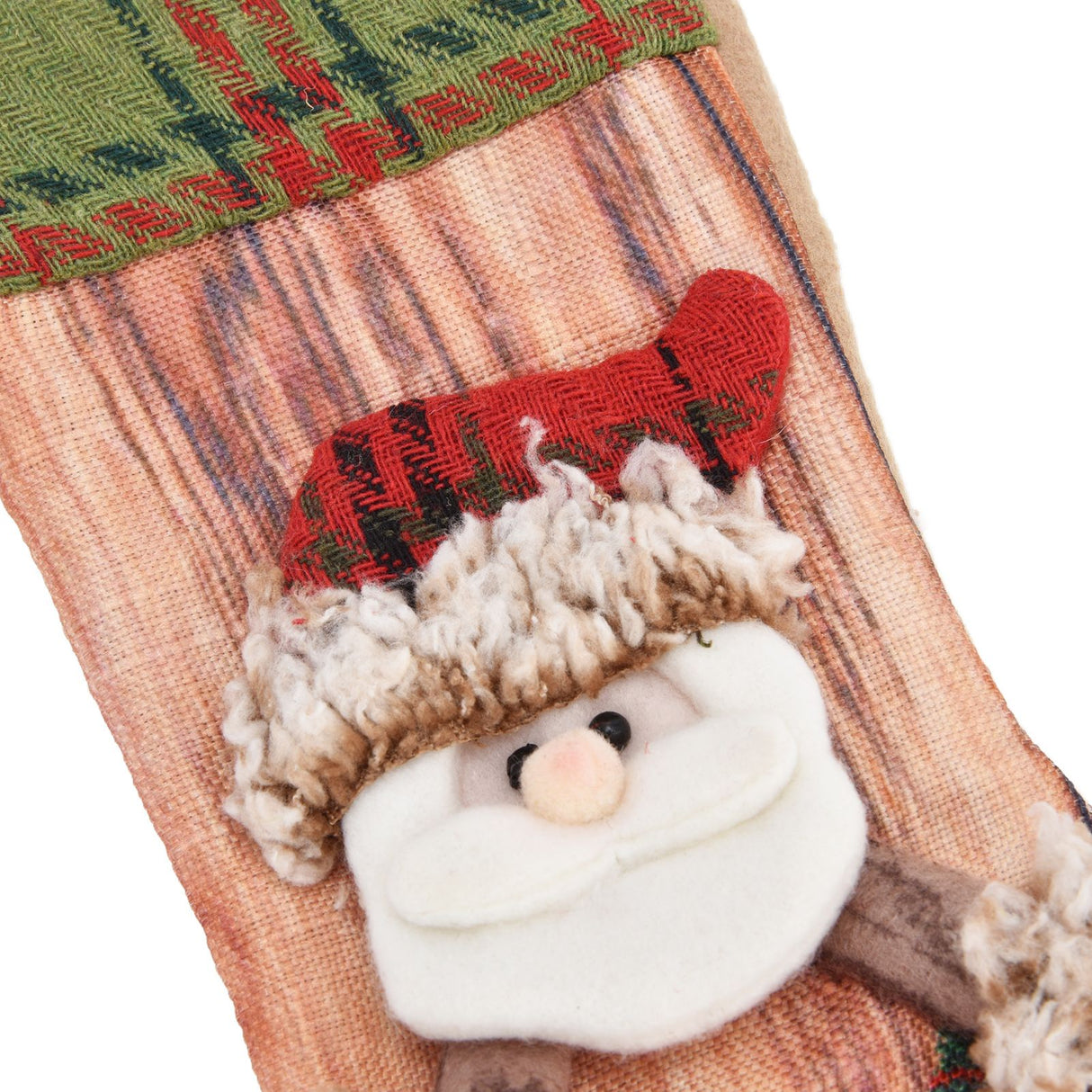 Christmas Stocking Three Dimensional Printed Christmas Stocking Gift Bag Ornament for Christmas Tree Fireplace HangingElderly