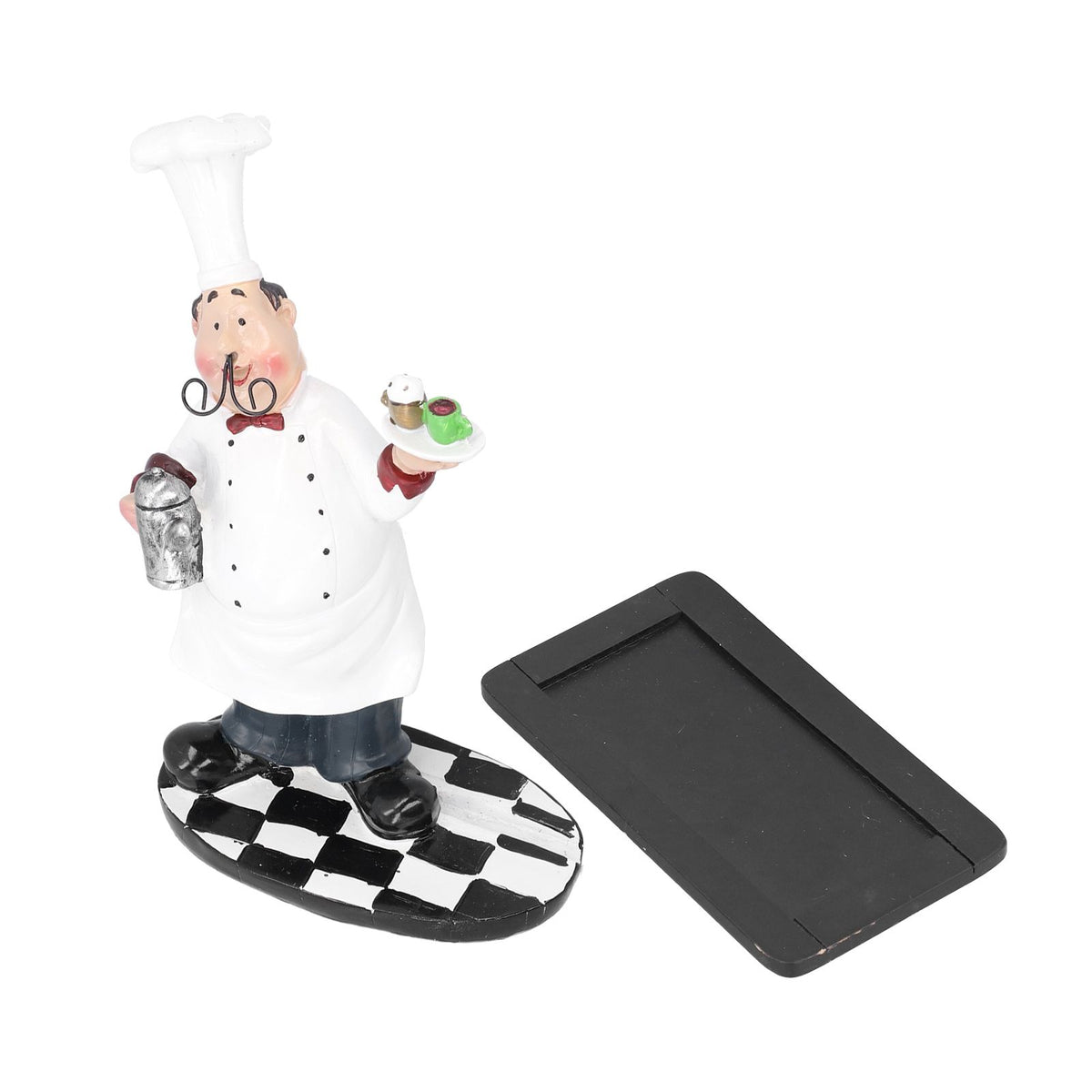 Resin Mustache Chef Figurine Fashion Small Ornaments Message Board Food Shop Hotel Decorations