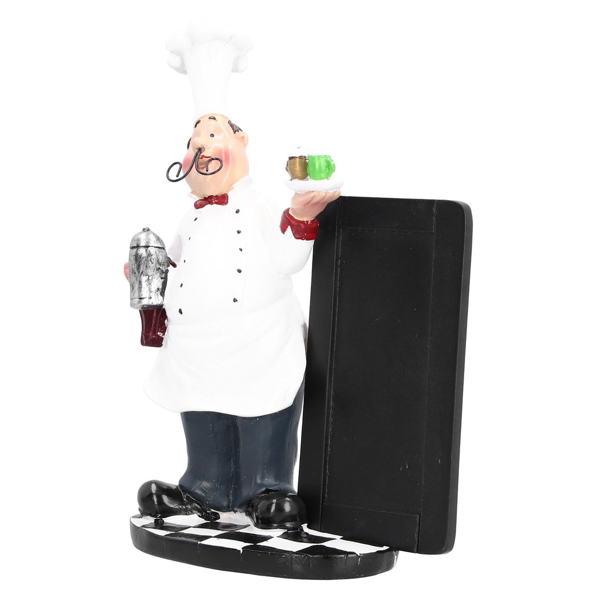 Resin Mustache Chef Figurine Fashion Small Ornaments Message Board Food Shop Hotel Decorations