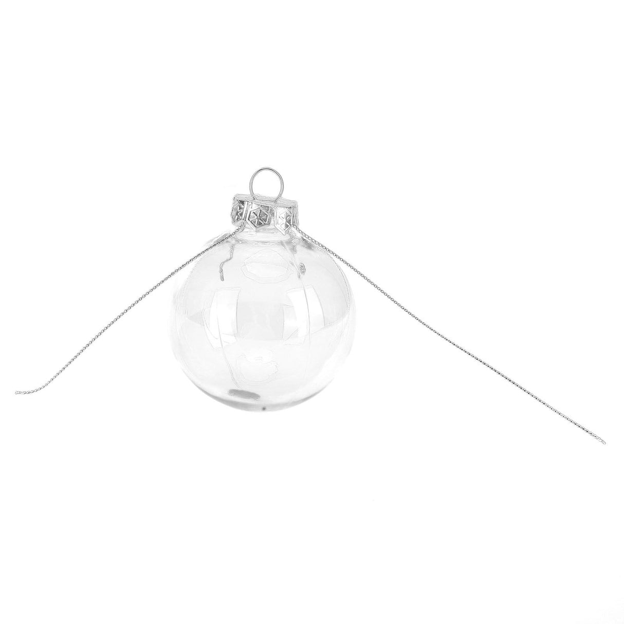 10Pcs/Set Decorative Hanging Ball Reusable Fillable Transparent Christmas Ball for Holiday Party6cm