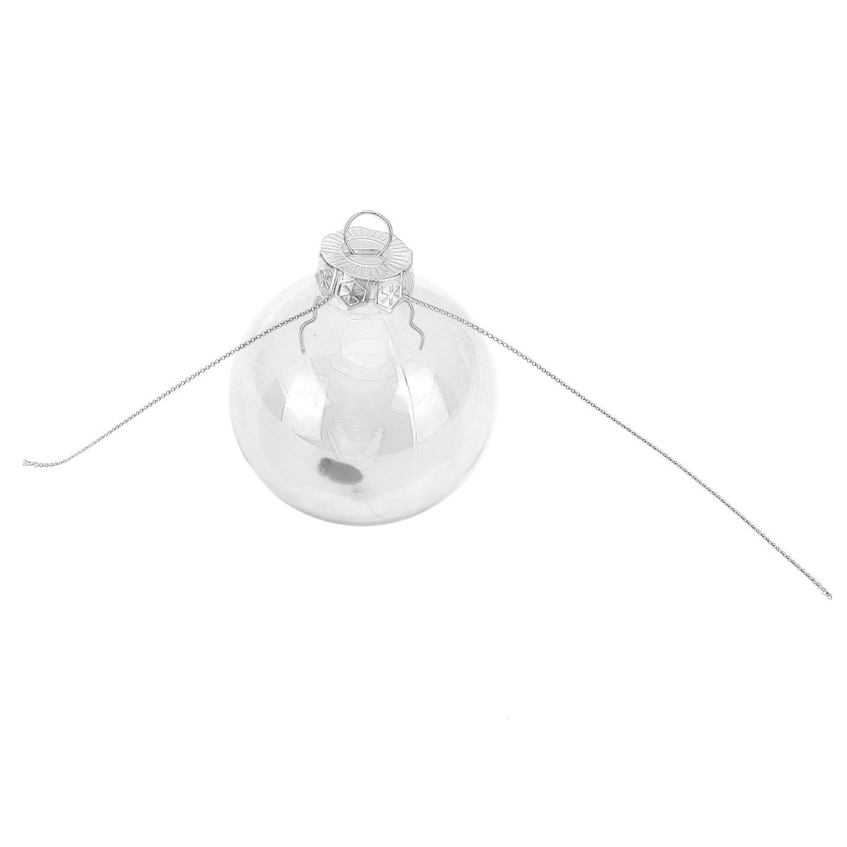 10Pcs/Set Decorative Hanging Ball Reusable Fillable Transparent Christmas Ball for Holiday Party6cm