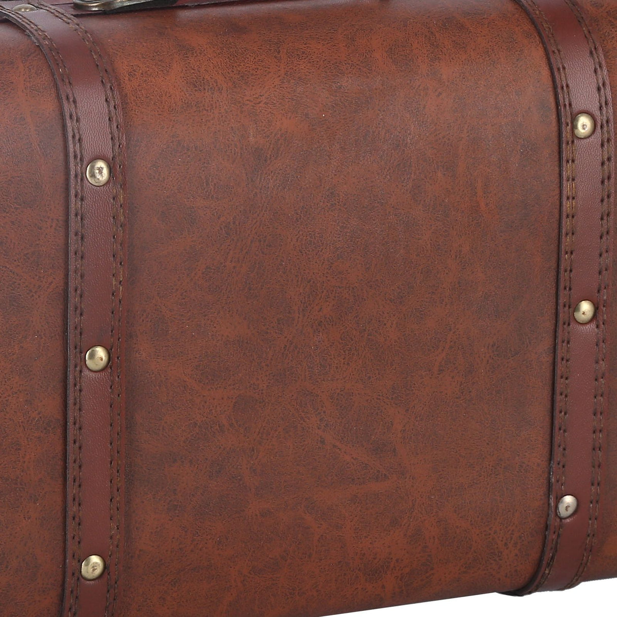 Antique Suitcase Portable Wooden Storage Chest Collection Ornaments Photography Props