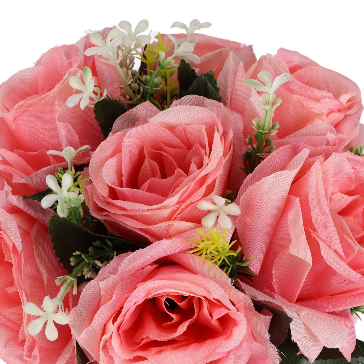 Artificial Wedding Bouquet Silk Flower Simulation Rose Bouquet for Bride Holding FlowersPink