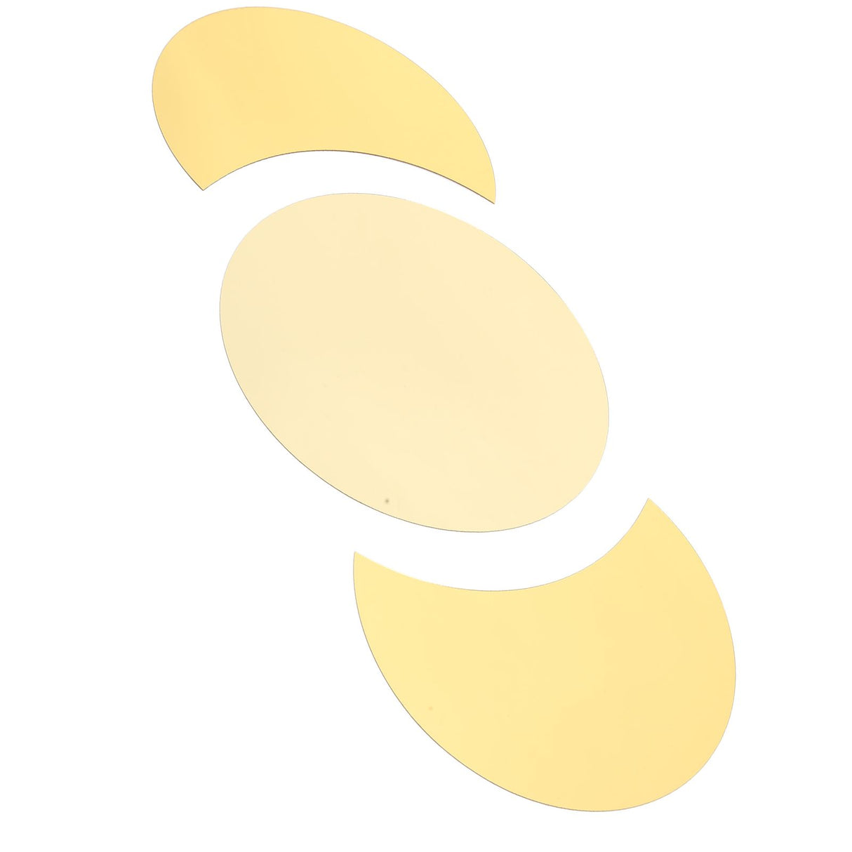Acrylic Mirror Wall Sticker Sun Half Moon Shape Decorative Background Decal for Home UseGold