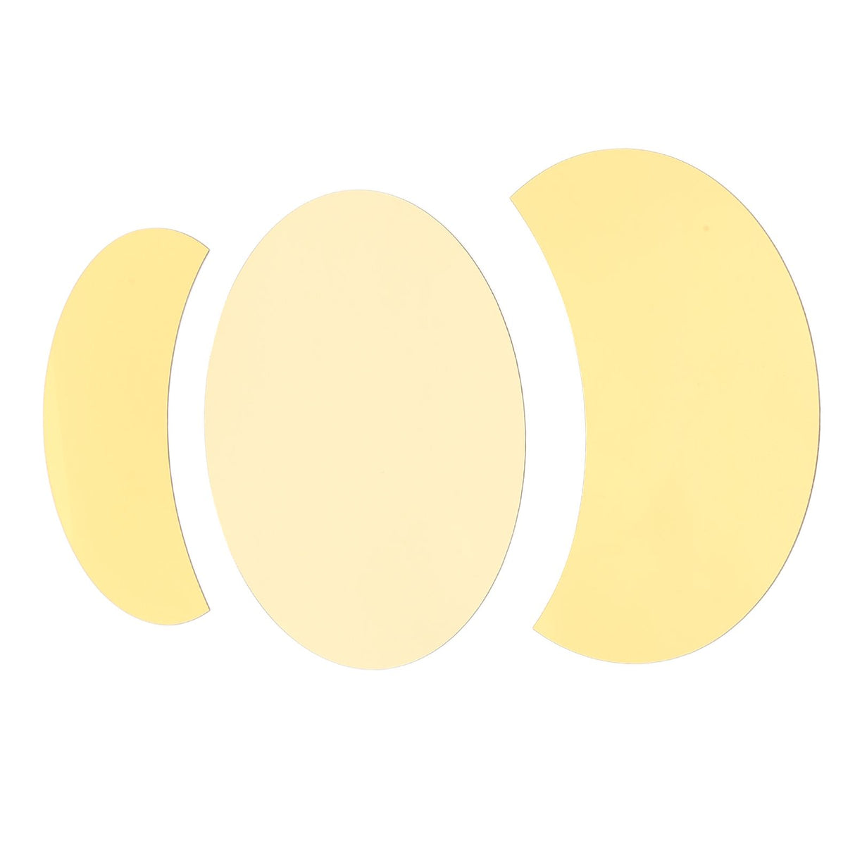 Acrylic Mirror Wall Sticker Sun Half Moon Shape Decorative Background Decal for Home UseGold