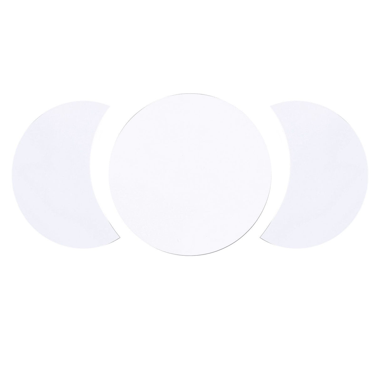 Acrylic Mirror Wall Sticker Sun Half Moon Shape Decorative Background Decal for Home UseSilver