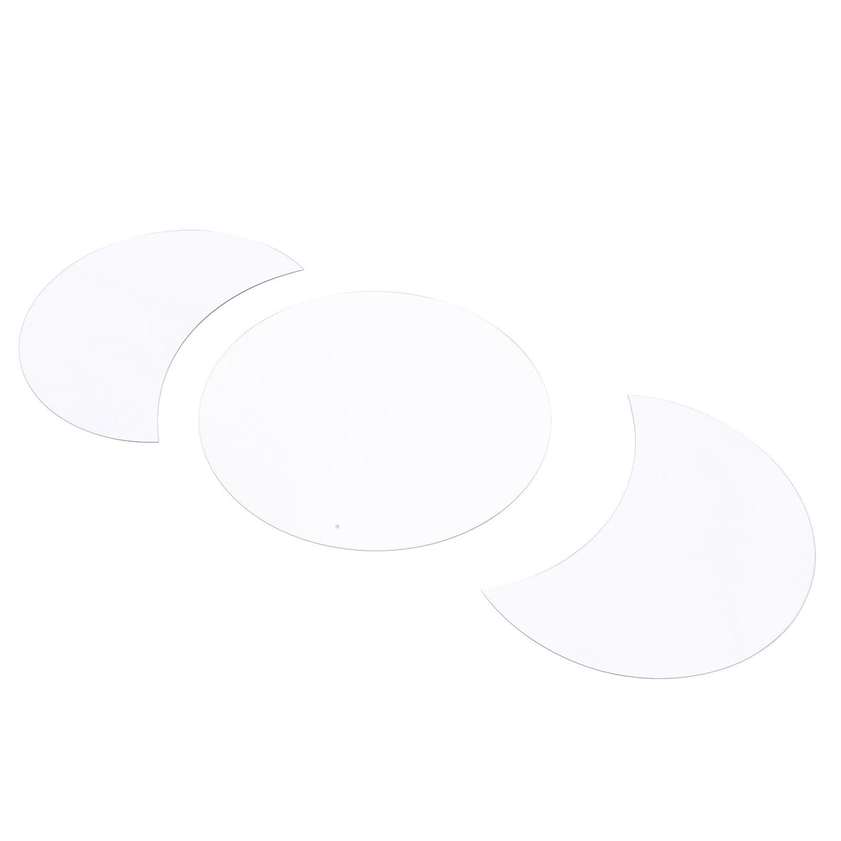 Acrylic Mirror Wall Sticker Sun Half Moon Shape Decorative Background Decal for Home UseSilver