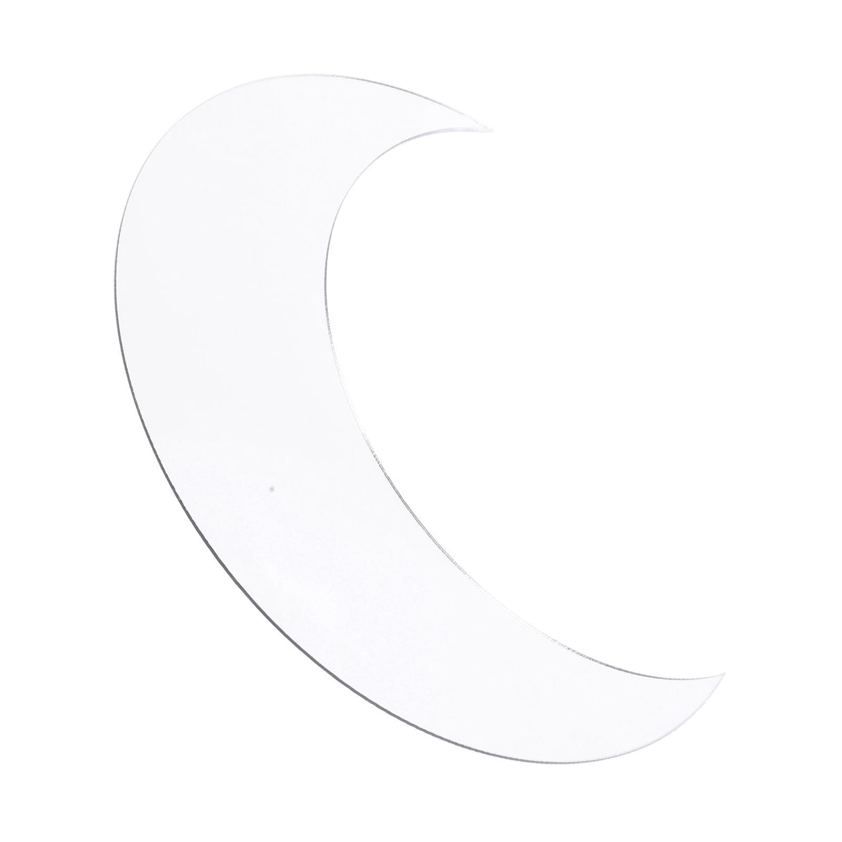 Moon Shape Mirror Wall Sticker Acrylic Decorative Background Decal for Home Office CorridorSilver
