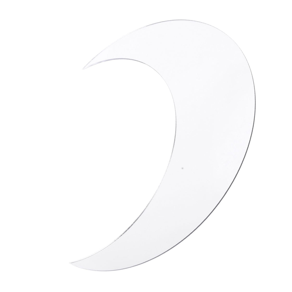 Moon Shape Mirror Wall Sticker Acrylic Decorative Background Decal for Home Office CorridorSilver