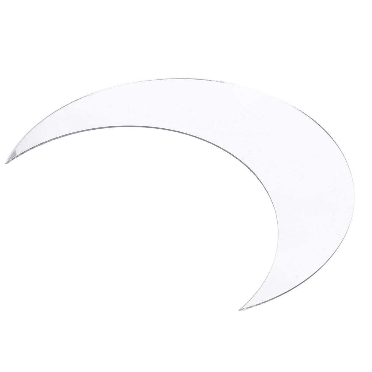 Moon Shape Mirror Wall Sticker Acrylic Decorative Background Decal for Home Office CorridorSilver