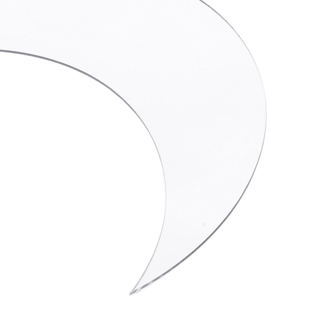 Moon Shape Mirror Wall Sticker Acrylic Decorative Background Decal for Home Office CorridorSilver
