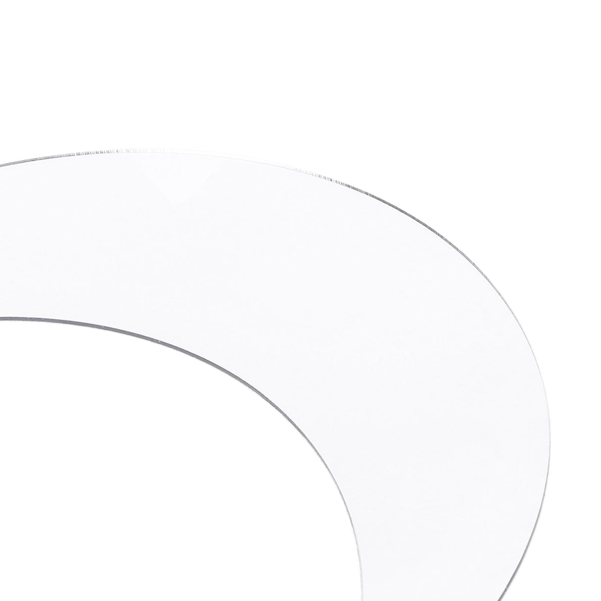 Moon Shape Mirror Wall Sticker Acrylic Decorative Background Decal for Home Office CorridorSilver