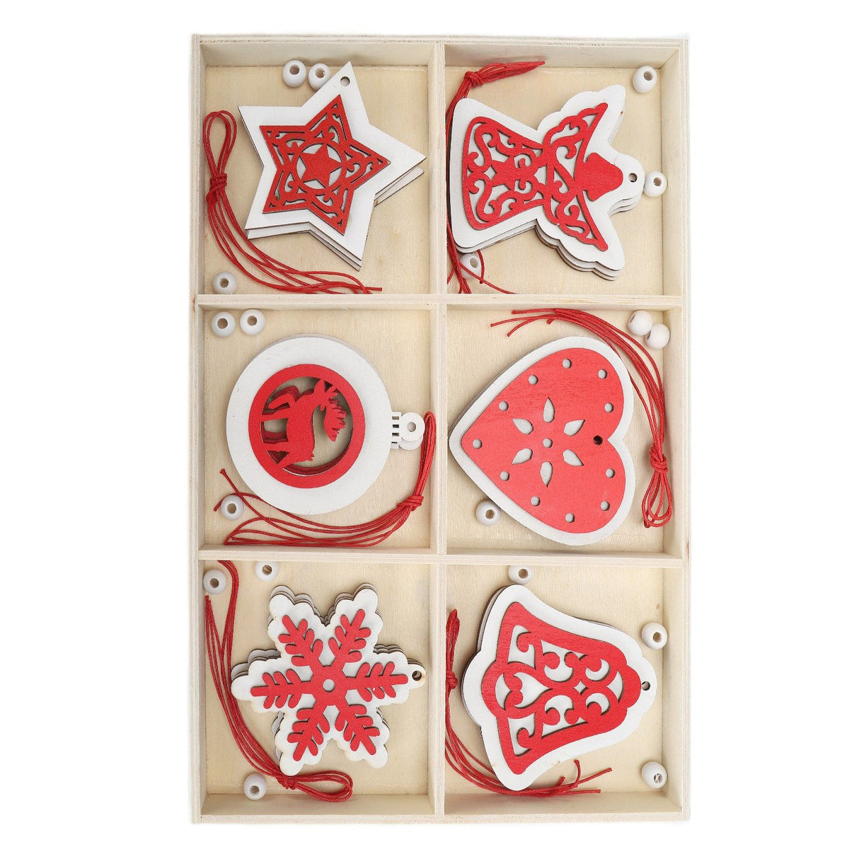 Wooden Hanging Ornaments DIY Christmas Tree Decorative Pendants Decoration AccessoriesJM02034