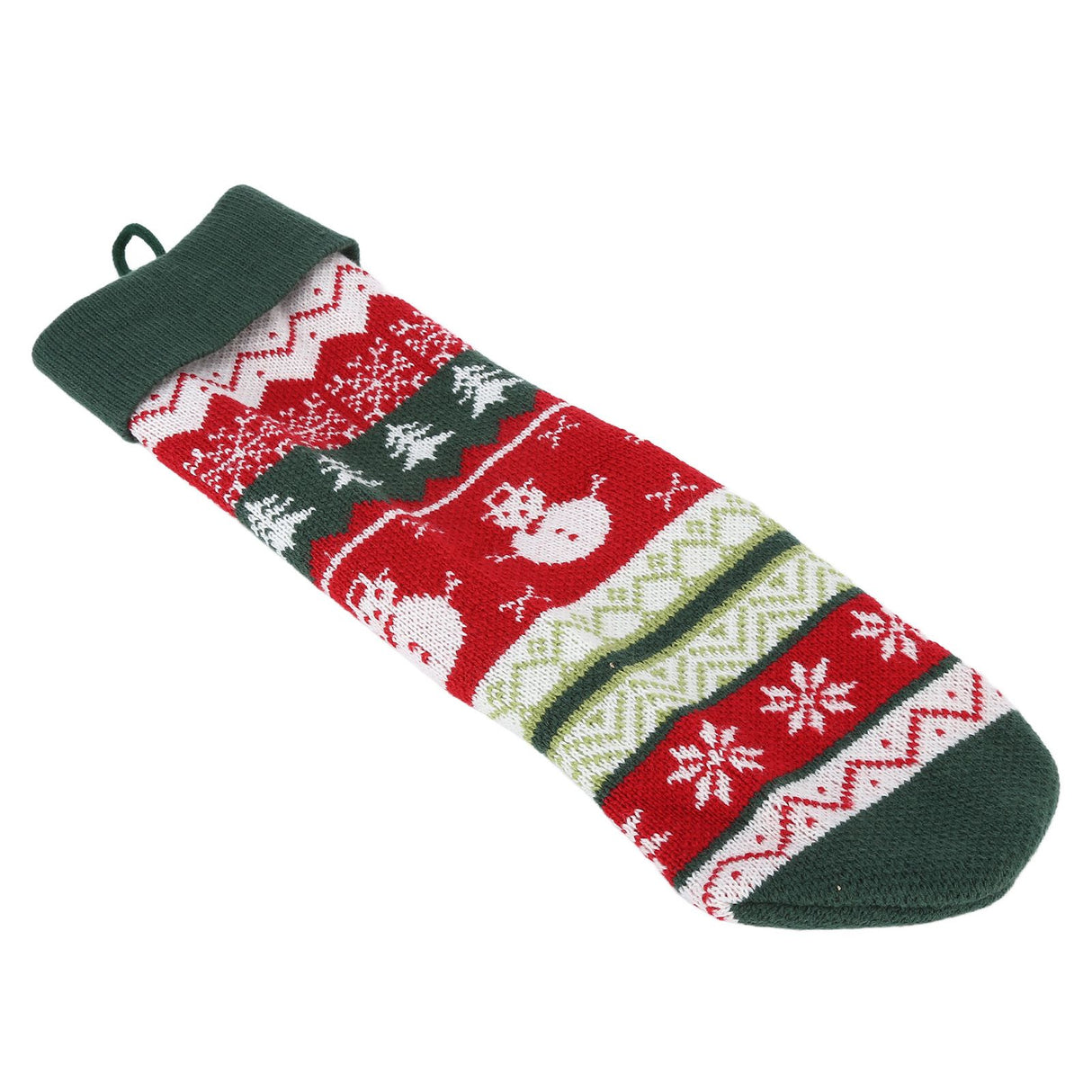 Christmas Decorations Children Sock Ornament Gift Bag Home Decoration for FestivalGreen Rope