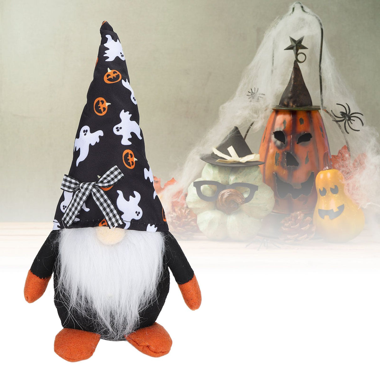 Halloween Gnome Plush Decor Handmade Eco Friendly Portable Durable Rudolph Faceless Doll for Home Party TableWizard